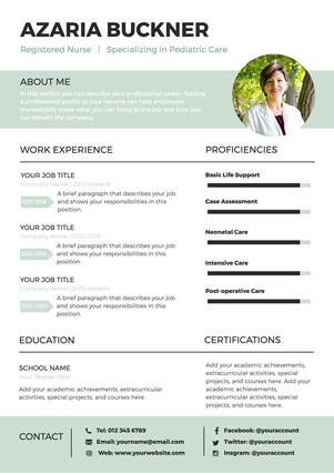 Nursing Resume design